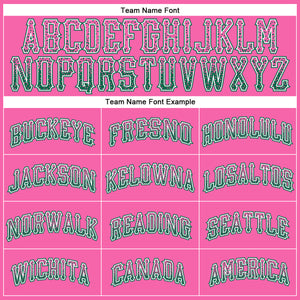 Custom Pink Kelly Green-White Authentic Drift Fashion Baseball Jersey