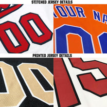 Load image into Gallery viewer, Custom White Black-Gold Baseball Jersey
