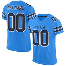 Load image into Gallery viewer, Custom Powder Blue Navy-White Mesh Authentic Football Jersey

