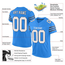 Load image into Gallery viewer, Custom Powder Blue White-Navy Mesh Authentic Football Jersey
