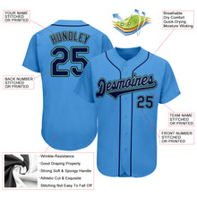 Load image into Gallery viewer, Custom Powder Blue Navy-Teal Authentic Baseball Jersey
