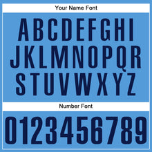 Load image into Gallery viewer, Custom Powder Blue Navy Authentic Baseball Jersey
