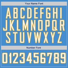 Load image into Gallery viewer, Custom Powder Blue White-Gold Authentic Baseball Jersey
