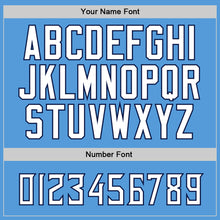 Load image into Gallery viewer, Custom Powder Blue White-Navy Authentic Baseball Jersey
