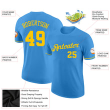 Load image into Gallery viewer, Custom Powder Blue Gold Performance T-Shirt
