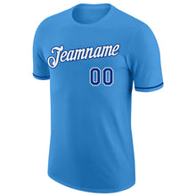 Load image into Gallery viewer, Custom Powder Blue Royal-White Performance T-Shirt
