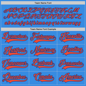 Custom Powder Blue Orange-Royal Hockey Jersey
