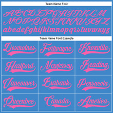 Load image into Gallery viewer, Custom Powder Blue Powder Blue-Pink Authentic Baseball Jersey
