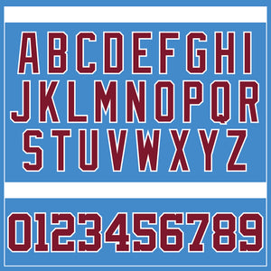 Custom Powder Blue Crimson-White Authentic Baseball Jersey