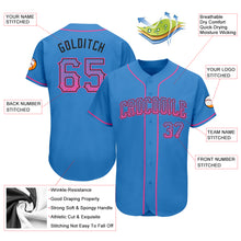 Load image into Gallery viewer, Custom Powder Blue Pink-Black Authentic Drift Fashion Baseball Jersey

