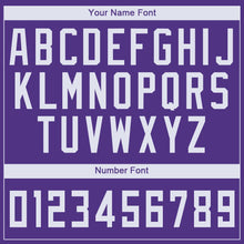 Load image into Gallery viewer, Custom Purple White Round Neck Basketball Jersey
