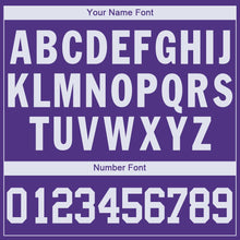 Load image into Gallery viewer, Custom Purple White V-Neck Basketball Jersey
