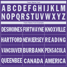 Load image into Gallery viewer, Custom Purple White V-Neck Basketball Jersey

