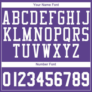Custom Purple White Round Neck Suit Basketball Jersey