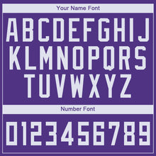 Load image into Gallery viewer, Custom Purple White V-Neck Basketball Jersey
