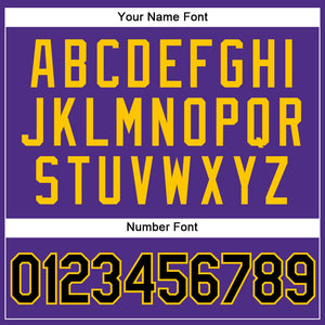 Custom Purple Black Pinstripe Black-Gold Authentic  Basketball Jersey