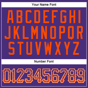 Custom Purple Orange-White Authentic Drift Fashion Baseball Jersey