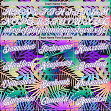 Load image into Gallery viewer, Custom Purple White-Purple 3D Pattern Tropical Hawaii Plants Authentic Basketball Jersey
