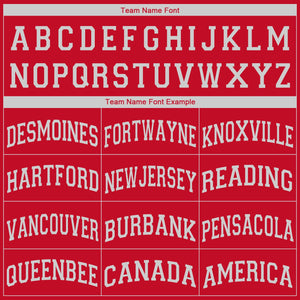 Custom Red White V-Neck Basketball Jersey