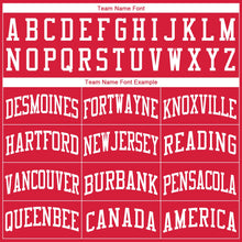 Load image into Gallery viewer, Custom Red White Round Neck Suit Basketball Jersey

