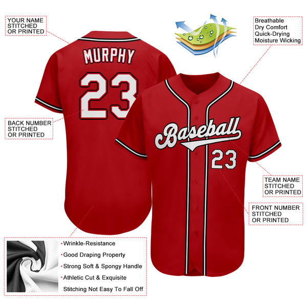 red black baseball jersey