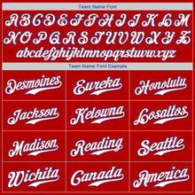 Load image into Gallery viewer, Custom Red White-Royal Authentic Baseball Jersey
