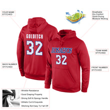 Load image into Gallery viewer, Custom Stitched Red White-Royal Sports Pullover Sweatshirt Hoodie
