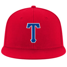Load image into Gallery viewer, Custom Red Royal-White Stitched Adjustable Snapback Hat
