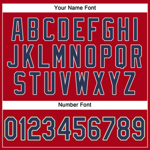 Custom Red Navy-Old Gold Performance T-Shirt