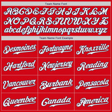 Load image into Gallery viewer, Custom Red Navy-White Authentic Throwback Rib-Knit Baseball Jersey Shirt
