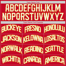 Load image into Gallery viewer, Custom Red White-Gold Authentic Throwback Basketball Jersey
