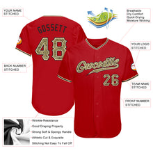 Load image into Gallery viewer, Custom Red Camo-Black Authentic Baseball Jersey
