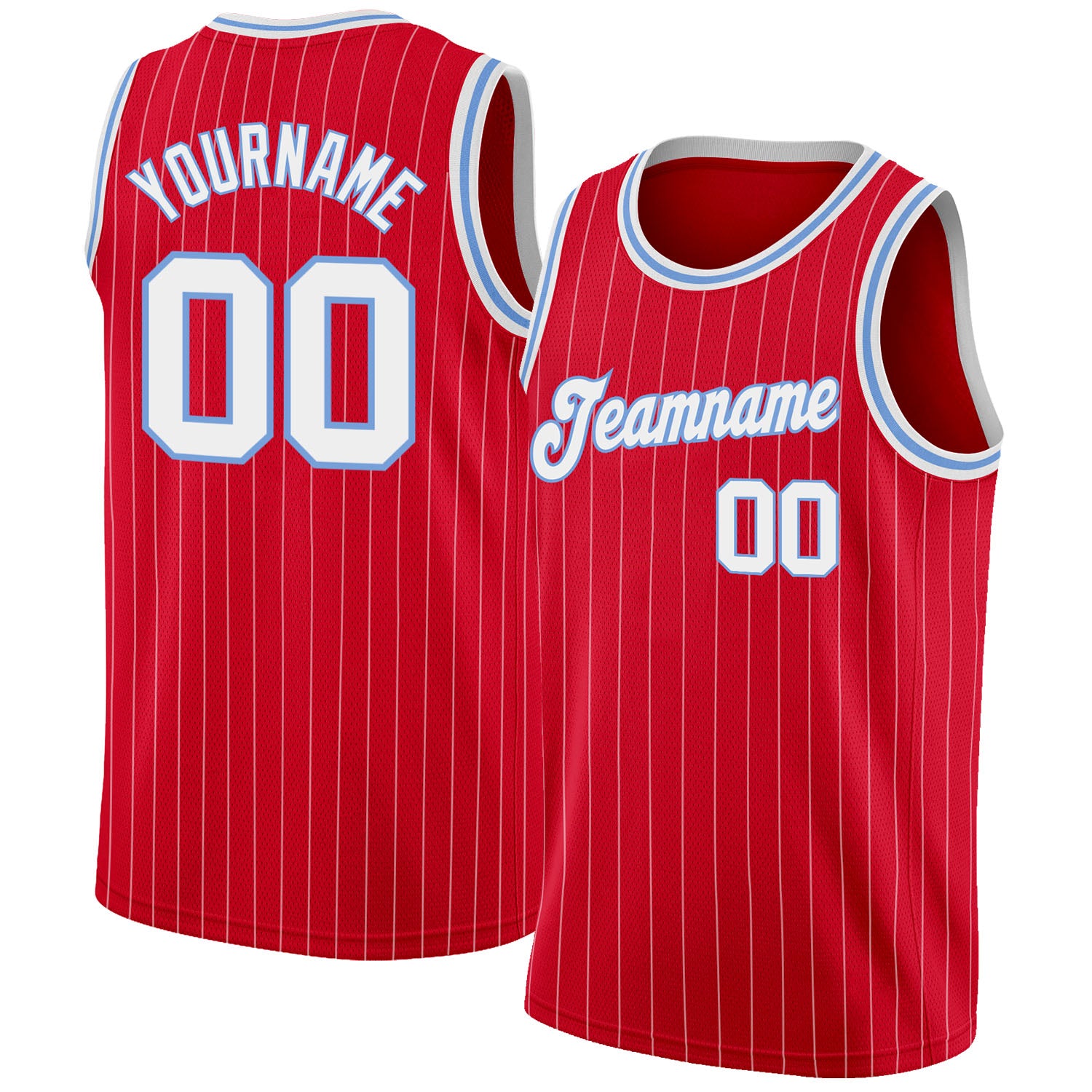Custom Team White Basketball Authentic Red Throwback Jersey Navy