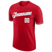 Load image into Gallery viewer, Custom Red White-Gray Performance T-Shirt

