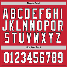 Load image into Gallery viewer, Custom Red White-Gray Hockey Jersey
