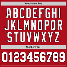 Load image into Gallery viewer, Custom Red White-Black Authentic Baseball Jersey
