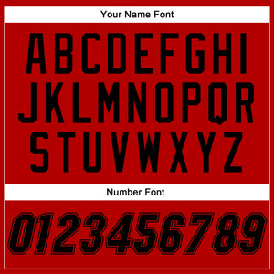 Custom Red Black-Red Authentic Baseball Jersey