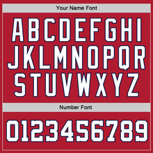 Load image into Gallery viewer, Custom Stitched Red White-Navy Sports Pullover Sweatshirt Hoodie
