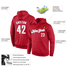 Load image into Gallery viewer, Custom Stitched Red White-Gray Sports Pullover Sweatshirt Hoodie
