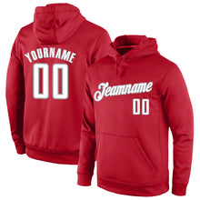 Load image into Gallery viewer, Custom Stitched Red White-Gray Sports Pullover Sweatshirt Hoodie
