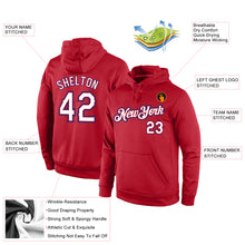 Load image into Gallery viewer, Custom Stitched Red White-Royal Sports Pullover Sweatshirt Hoodie
