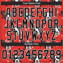 Load image into Gallery viewer, Custom Red Black-White 3D Pattern Design Dogs Authentic Baseball Jersey
