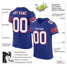 Load image into Gallery viewer, Custom Royal White-Red Mesh Authentic Football Jersey
