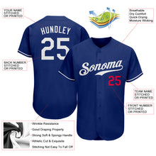 Load image into Gallery viewer, Custom Royal White-Red Authentic Baseball Jersey
