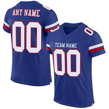 Load image into Gallery viewer, Custom Royal White-Red Mesh Authentic Football Jersey
