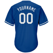 Load image into Gallery viewer, Custom Royal White-Red Authentic Throwback Rib-Knit Baseball Jersey Shirt
