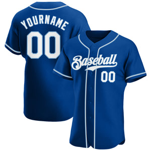 Custom Royal White-Light Blue Authentic Baseball Jersey
