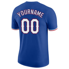 Load image into Gallery viewer, Custom Royal White-Red Performance T-Shirt
