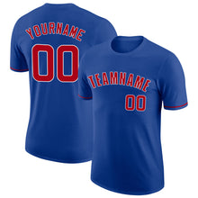 Load image into Gallery viewer, Custom Royal Red-White Performance T-Shirt
