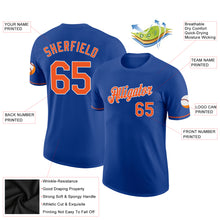 Load image into Gallery viewer, Custom Royal Orange-White Performance T-Shirt
